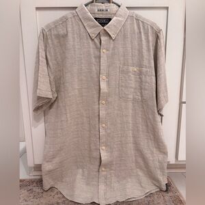 Ezekiel Light Tan Men’s Casual Button Down Shirt Size L